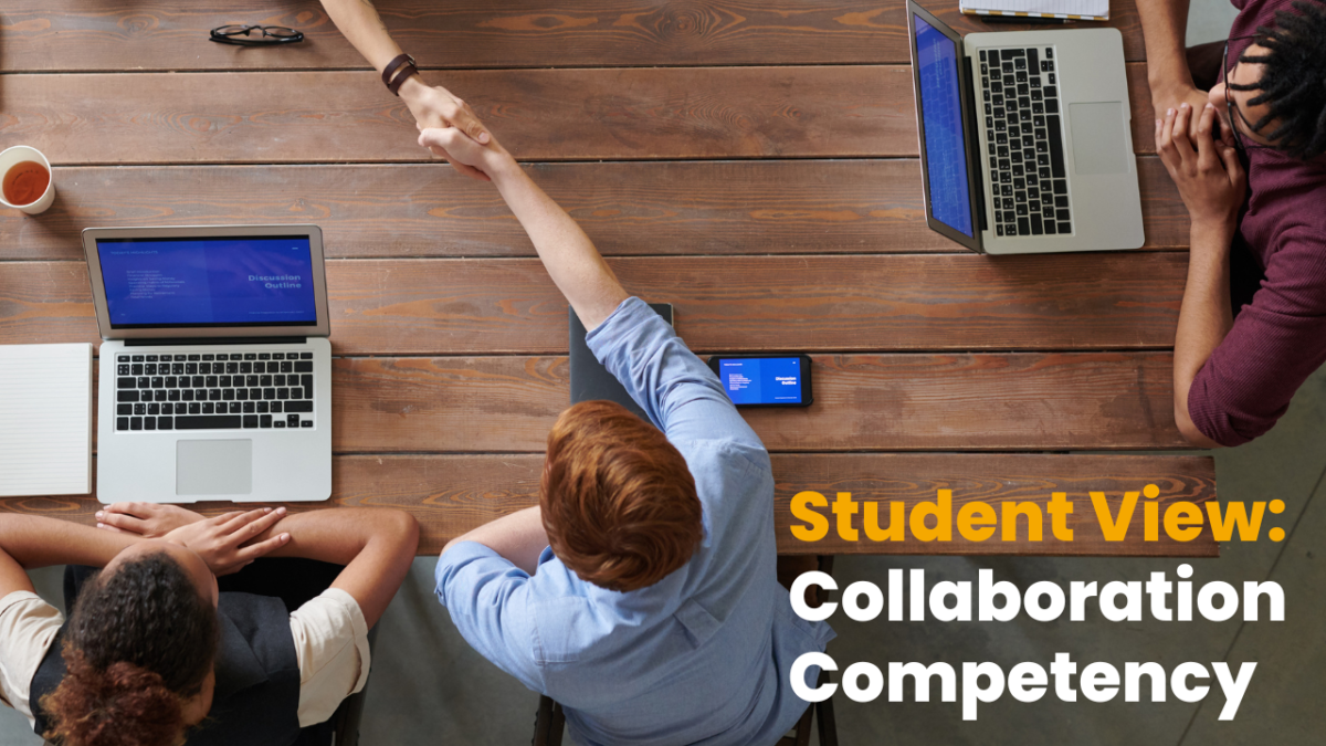Text that reads: Student View: Collaboration Competency